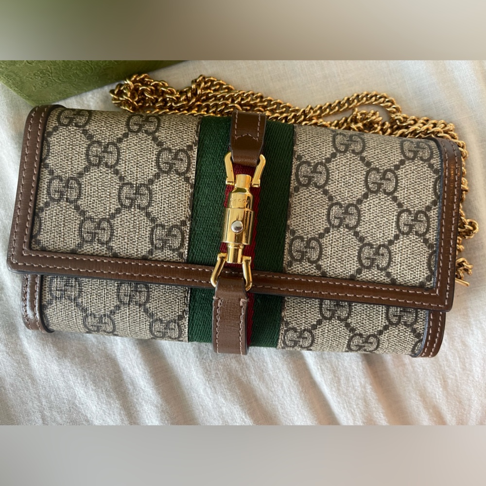 Gucci Ophedia GG - With gold sling - wallet